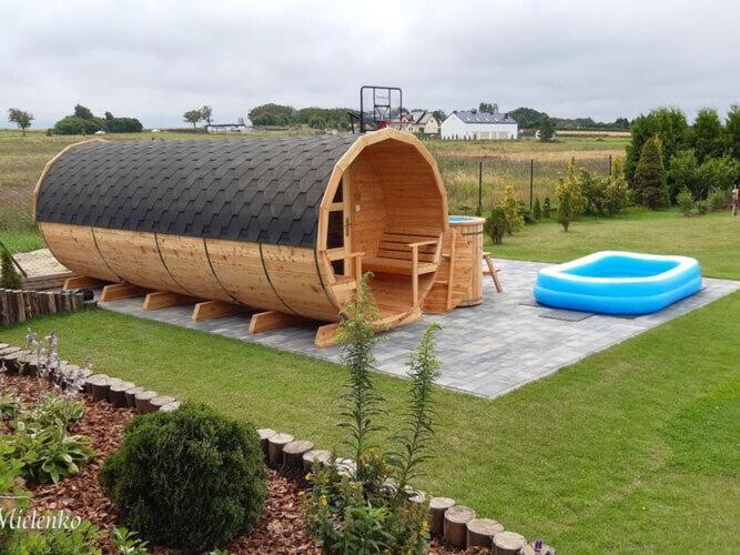 Holiday Home With A Terrace, Sauna, Jacuzzi Mielenko Kültér fotó